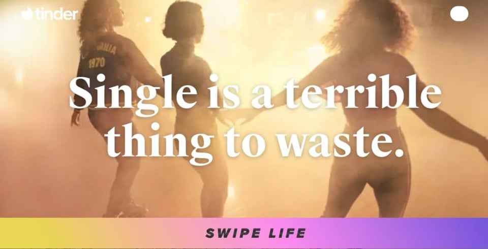 Screenshot from Tinder's website