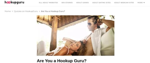 Adult Hookup Dating Site Screenshot