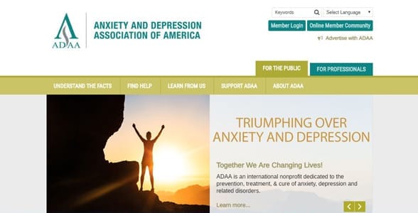 The Anxiety And Depression Association Of America Free Online Resources Support Couples Dealing 7559